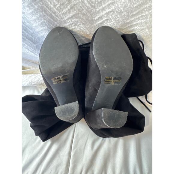 Women’s Black Over the Knee High Heel Boots Size 7 - Picture 4 of 4